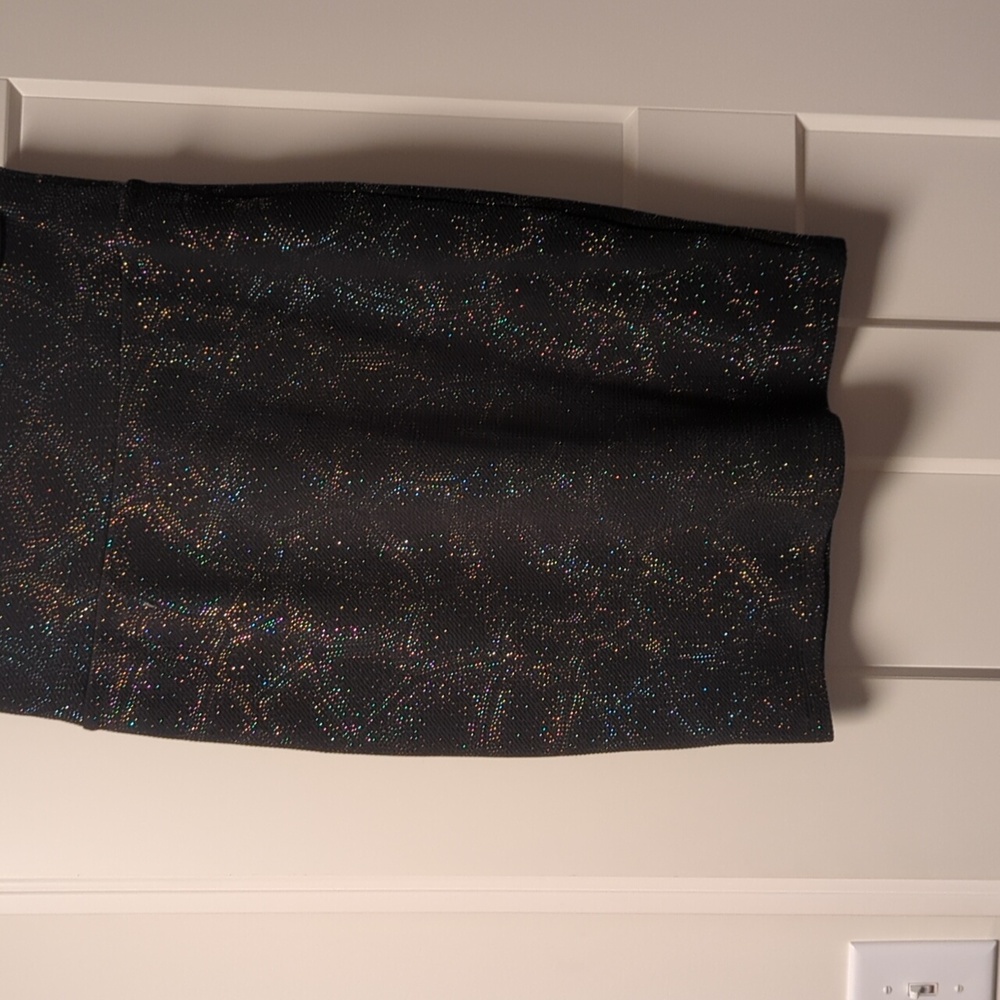Lularoe pencil skirt with rainbow glitter detail